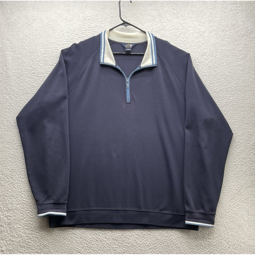 Brooks Brothers Sweater Mens XXL 2XL Performance Knit Supima Cotton Blue Golf
